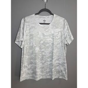 Under Armour Womens Velocity Print SSC T-Shirt XL White Gray Camo NWT
